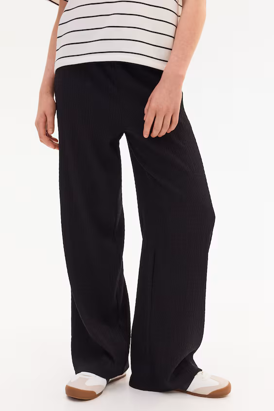 Брюки из мягкого текстурного джерси
