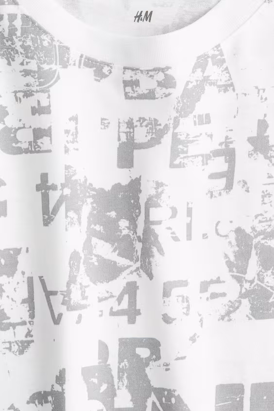 Футболка с принтом из хлопка