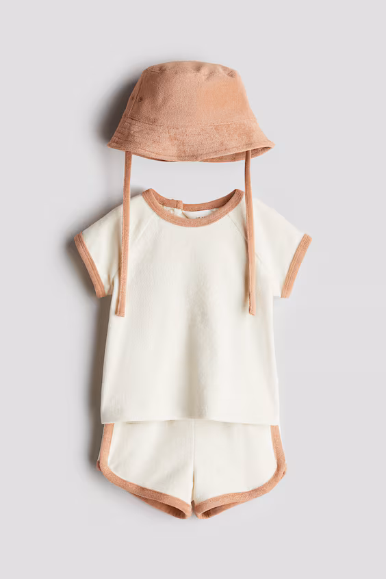 Комплект из 3 предметов из махровой ткани