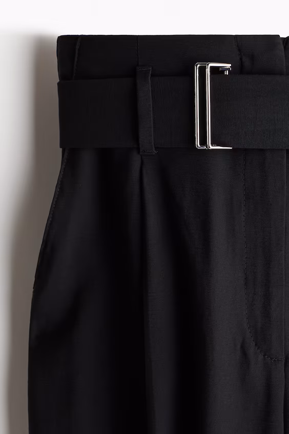 Широкие брюки с поясом