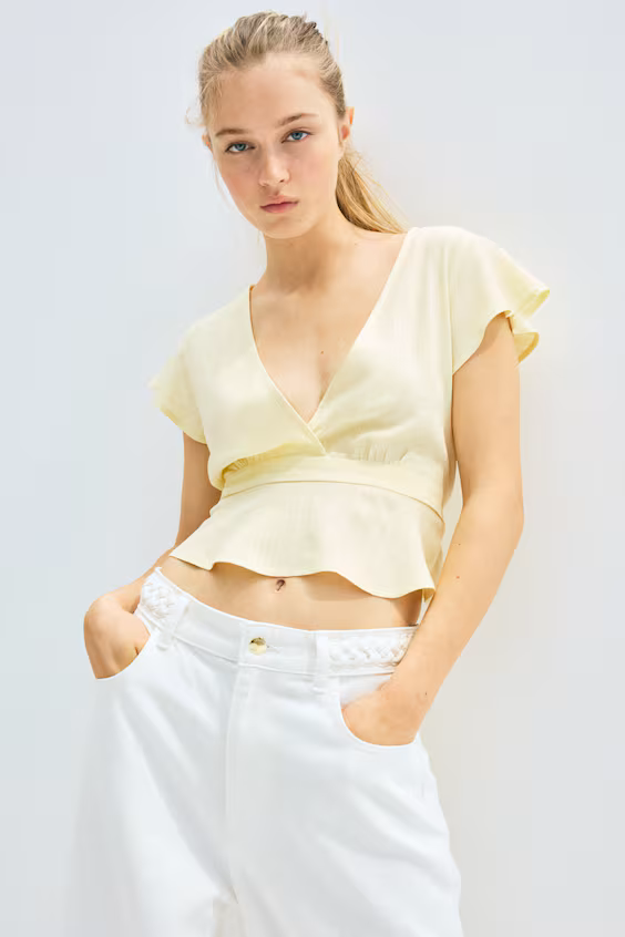 Блуза из льняной смеси