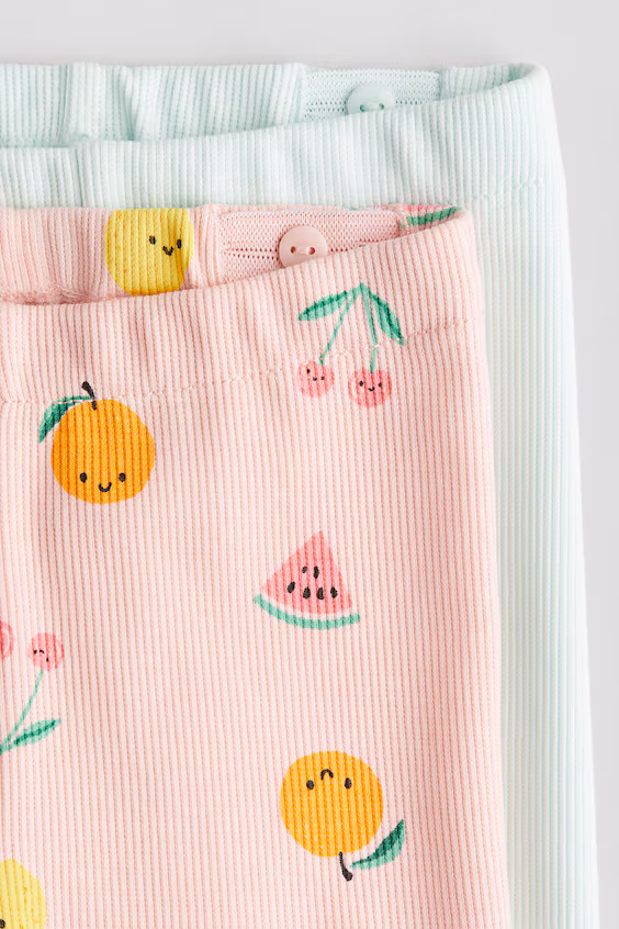 Набор из 2 велосипедных шорт в рубчик