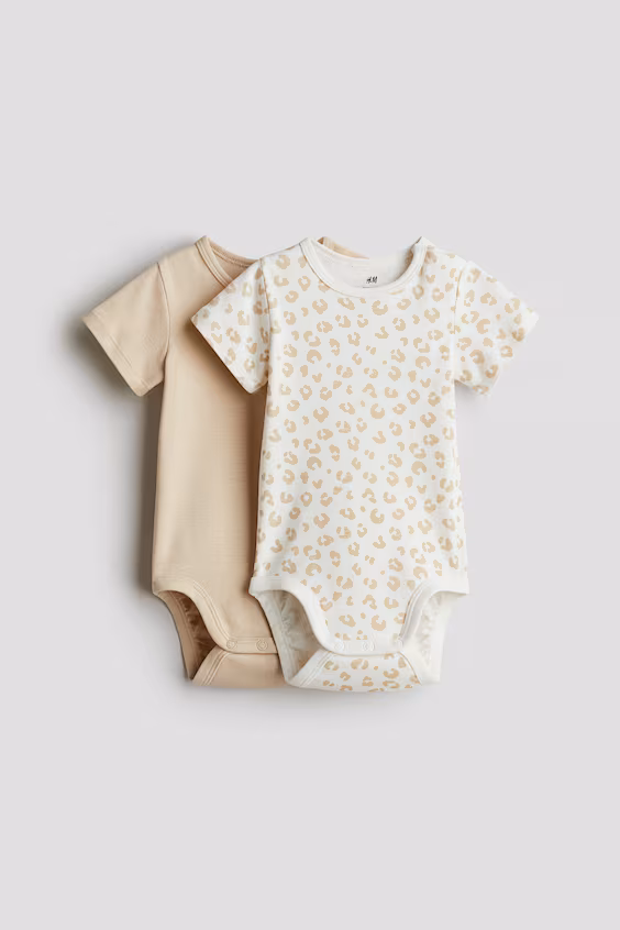 Набор из 2 боди с короткими рукавами