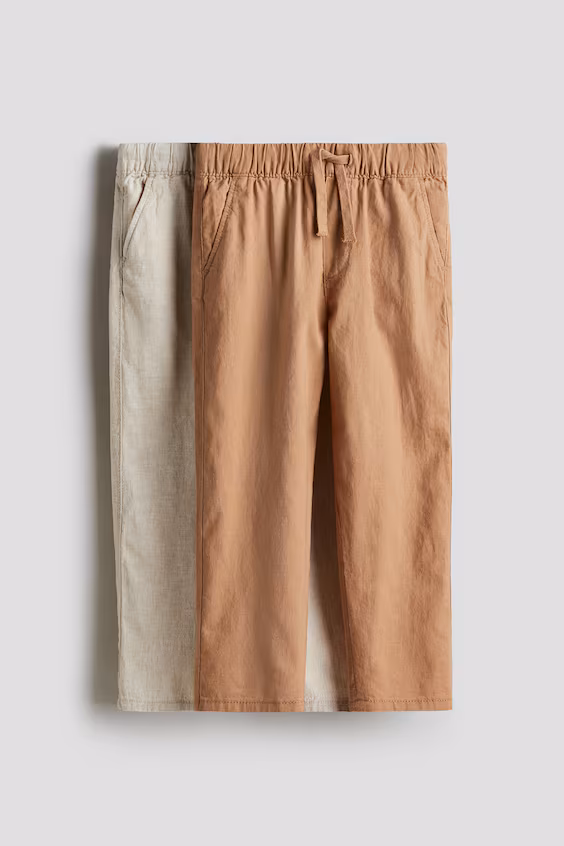 Набор из 2 брюк из смеси льна