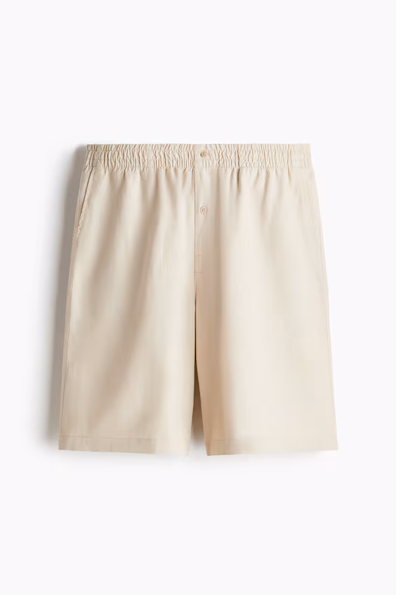 Пижама из футболки и шорт из смеси льна