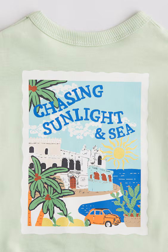 Футболка из хлопка с принтом