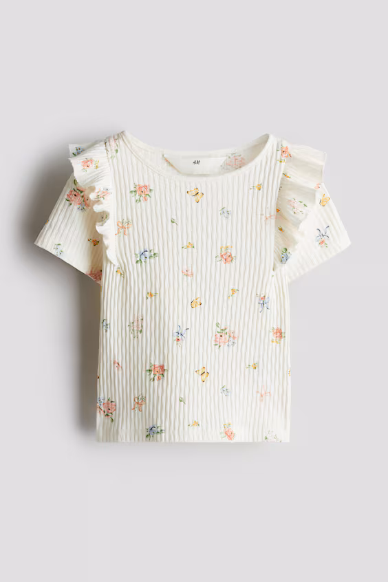 Свитер из хлопка с оборками