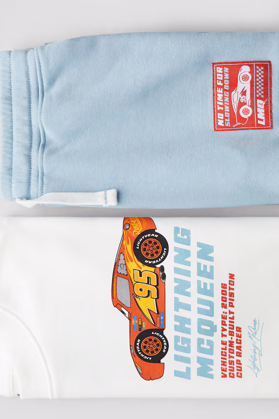 Комплект из 2 предметов в принтованном махровом полотне