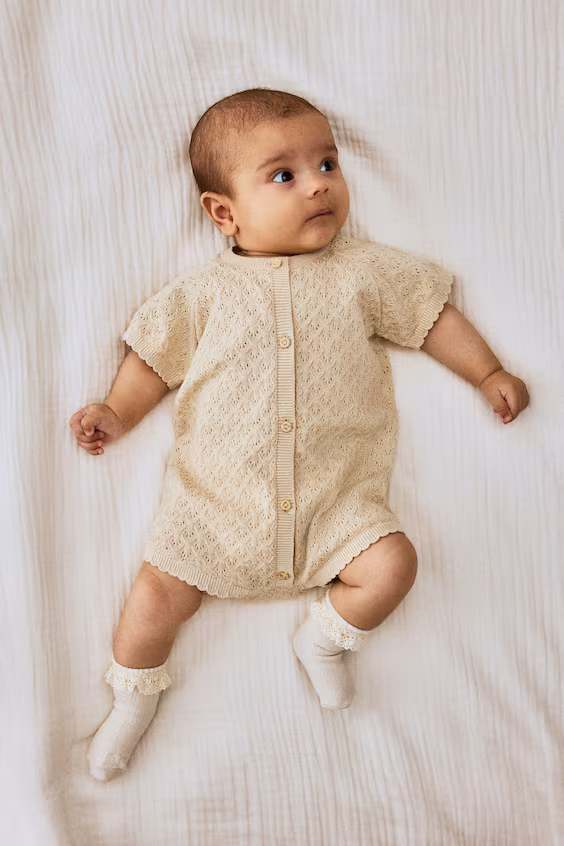 Комбинезон из мягкого хлопкового вязаного полотна