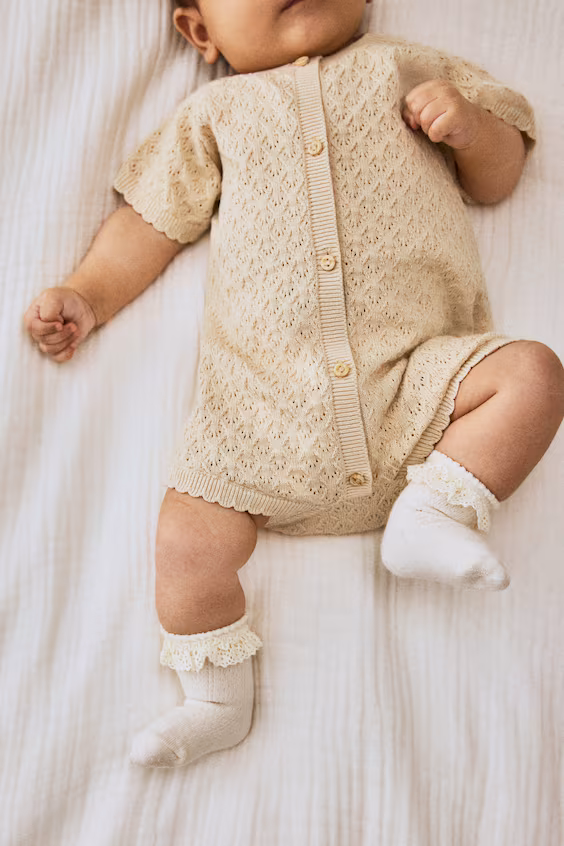 Комбинезон из мягкого хлопкового вязаного полотна