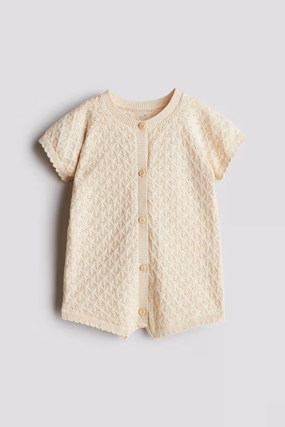 Комбинезон из мягкого хлопкового вязаного полотна