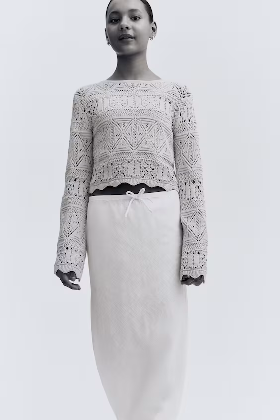 Юбка из смесового льна