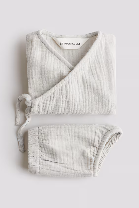 Комплект из двух предметов из хлопкового муслина