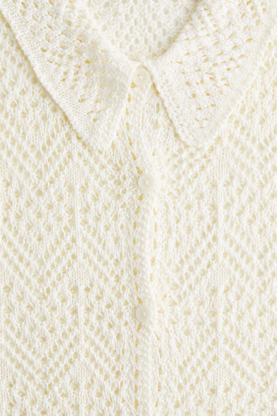 Рубашка с короткими рукавами из мягкой вязаной ткани с рельефным узором