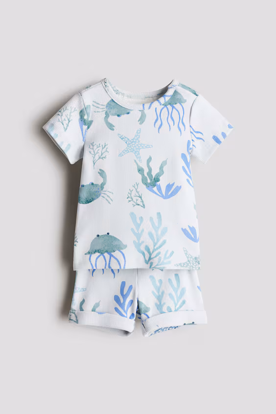 Комплект из 2-х деталей в рубчике из хлопка