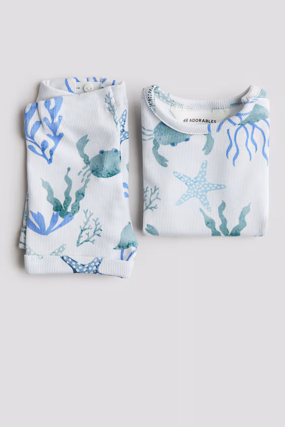 Комплект из 2-х деталей в рубчике из хлопка