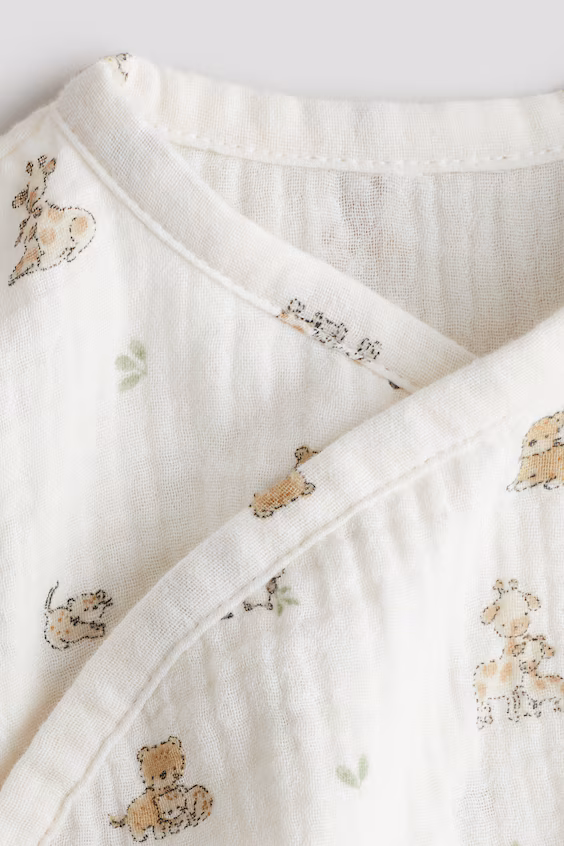 Fofo в принтованной муселиновой ткани