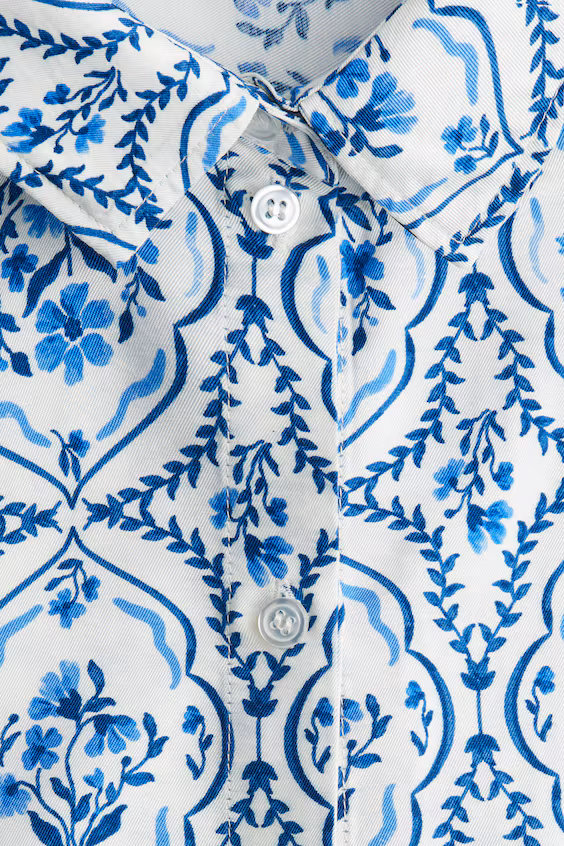 Рубашка коротких рукавов из саржи