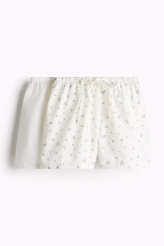 Набор из 2 пижамных шорт из хлопковой поплина