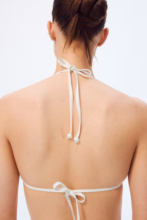 Треугольный плотно прилегающий бикини-топ с подкладкой