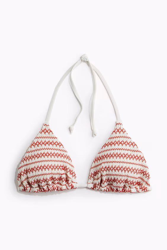 Треугольный плотно прилегающий бикини-топ с подкладкой