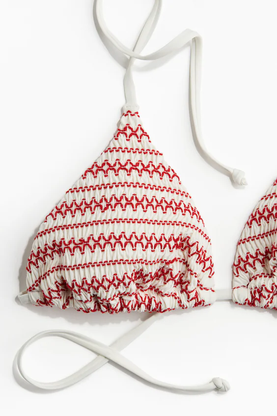 Треугольный плотно прилегающий бикини-топ с подкладкой