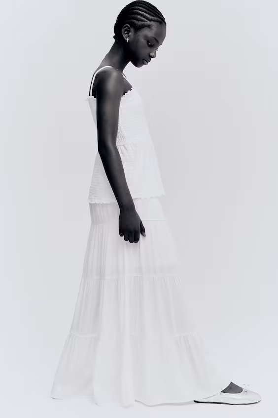 Юбка с оборками и складками