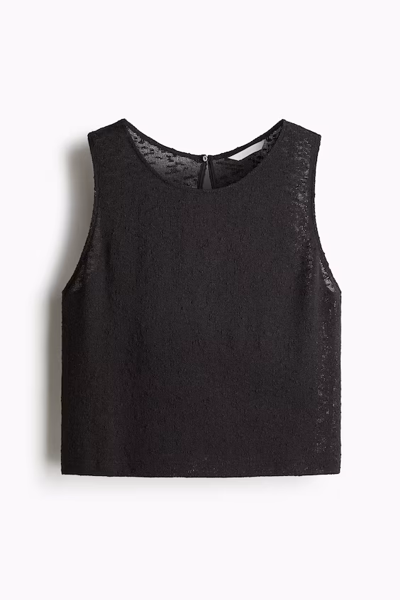 Топ без рукавов из рубчика с текстурой