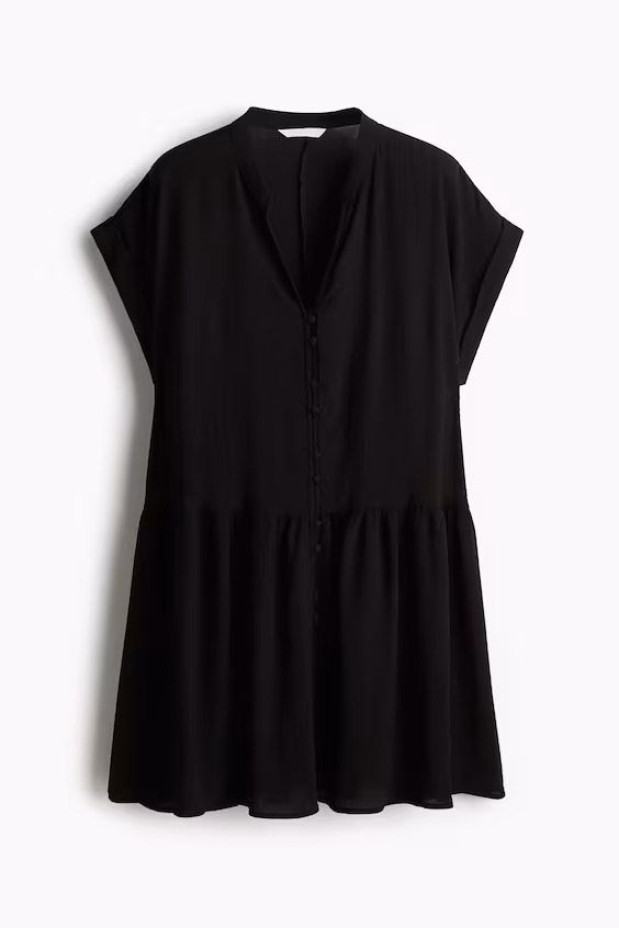 Платье-туника с эффектом морщин в рубчик