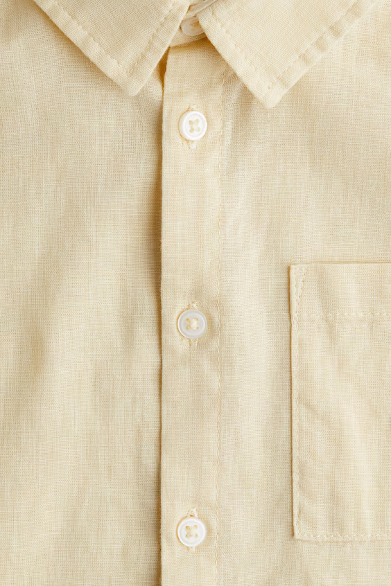 Рубашка коротких рукавов из смесового льна