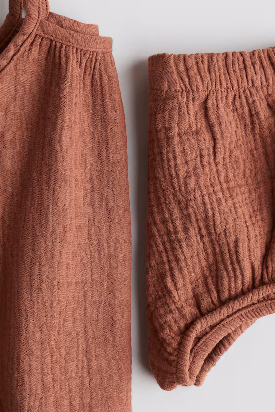 Комплект из 2 предметов из хлопковой муселина h&m