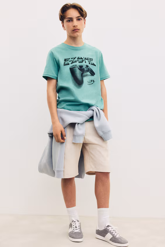 Футболка с принтом из хлопка