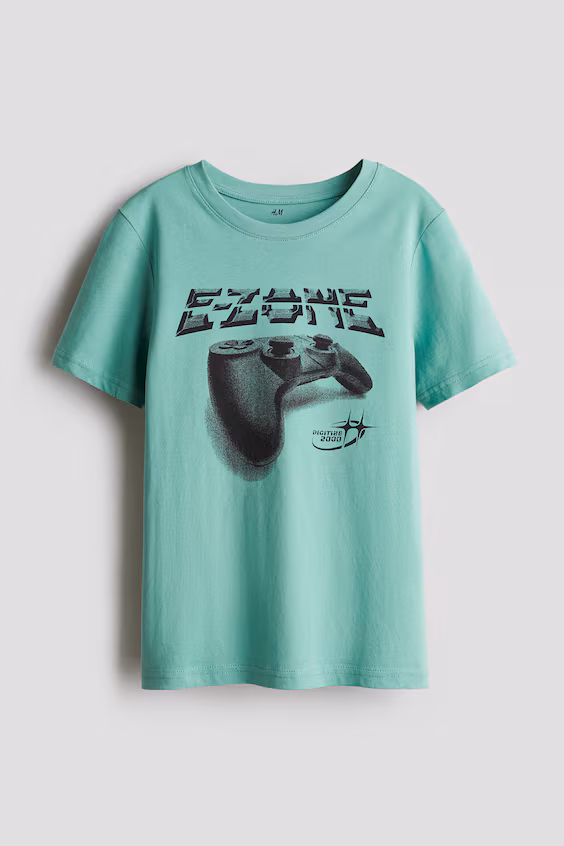 Футболка с принтом из хлопка