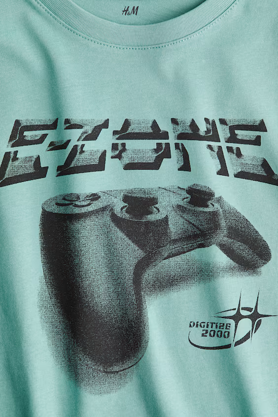 Футболка с принтом из хлопка