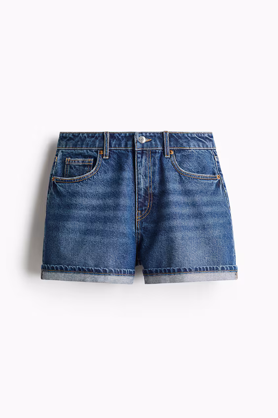 Джинсовые шорты с высокой посадкой