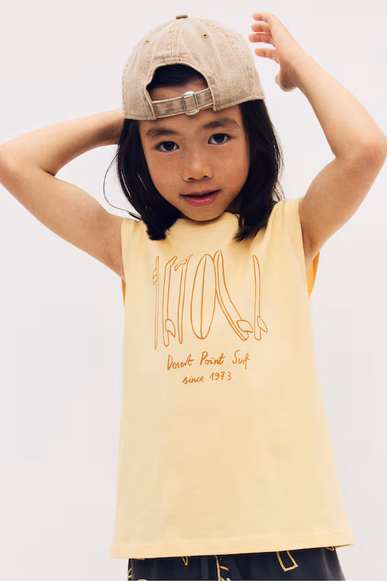 Топ без рукавов с принтом