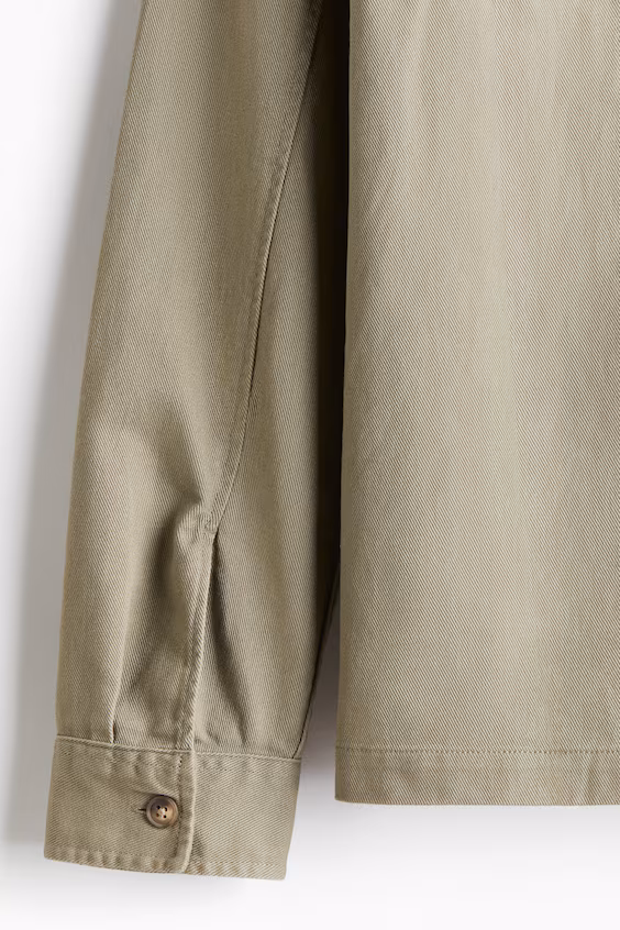 Рубашка из хлопкового саржевого regular fit