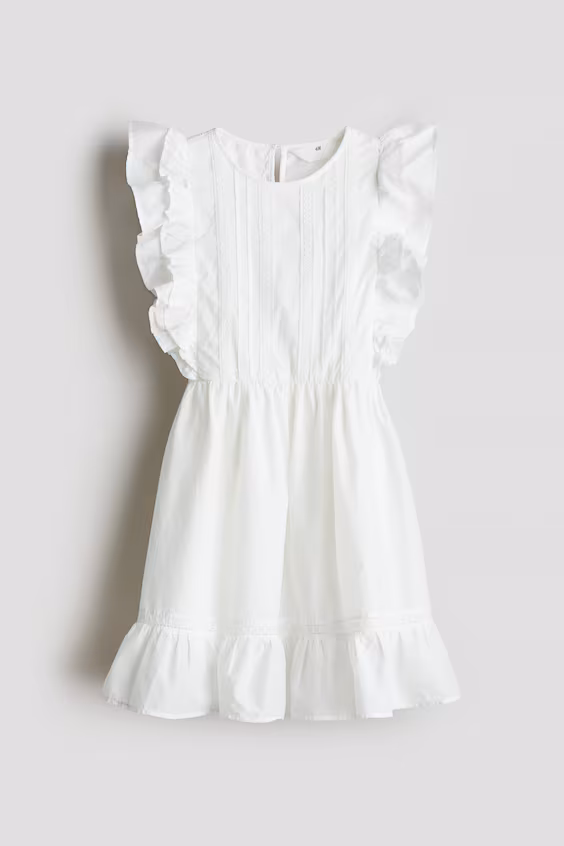 Платье из хлопка с оборками