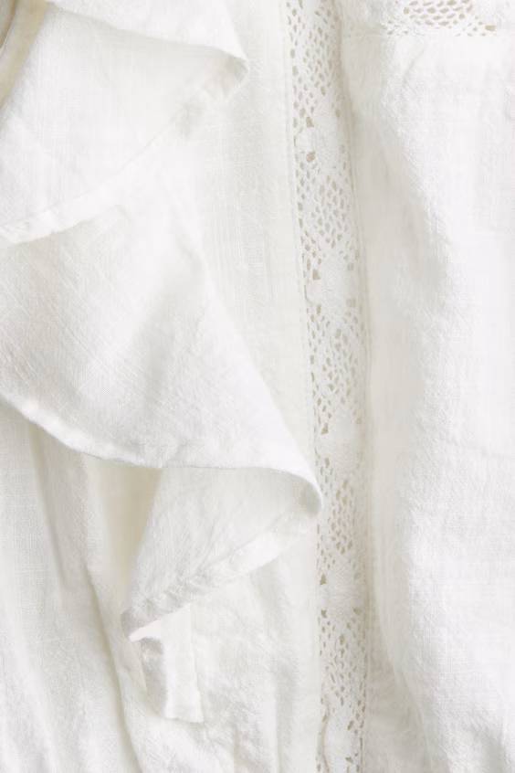 Блузка из хлопка с оборками