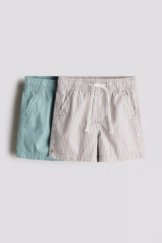 2-пары хлопковых шорт