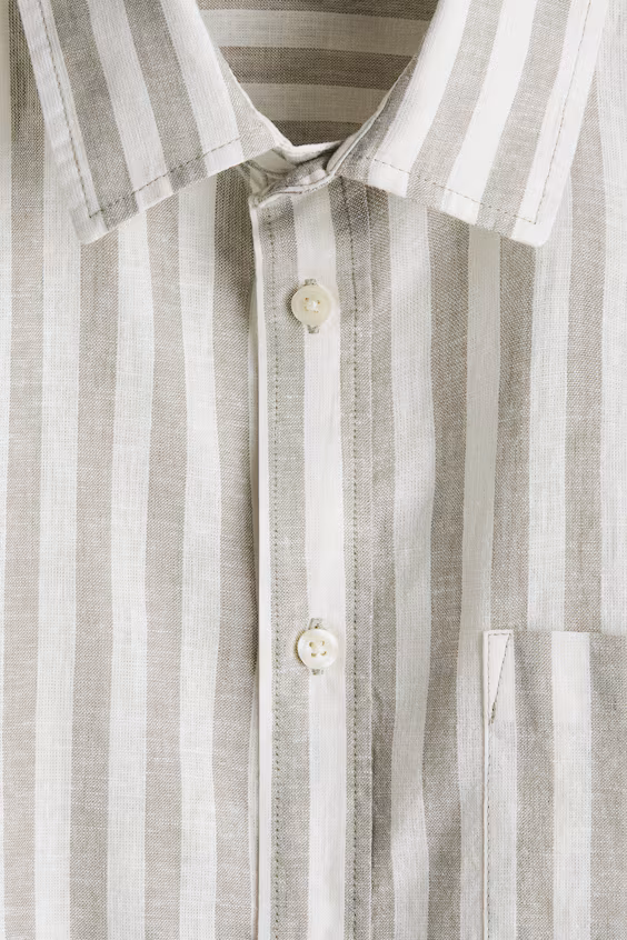 Рубашка из смеси льна regular fit