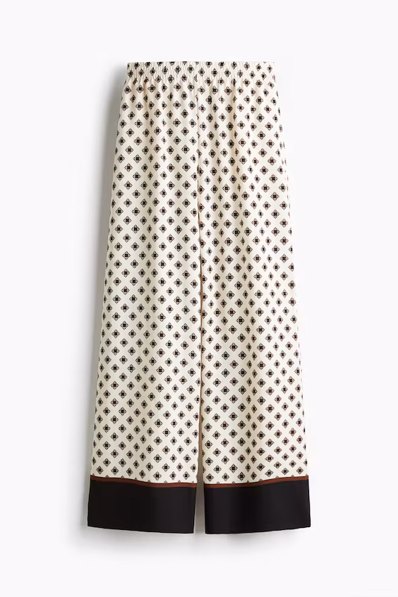 Широкие брюки на резинке