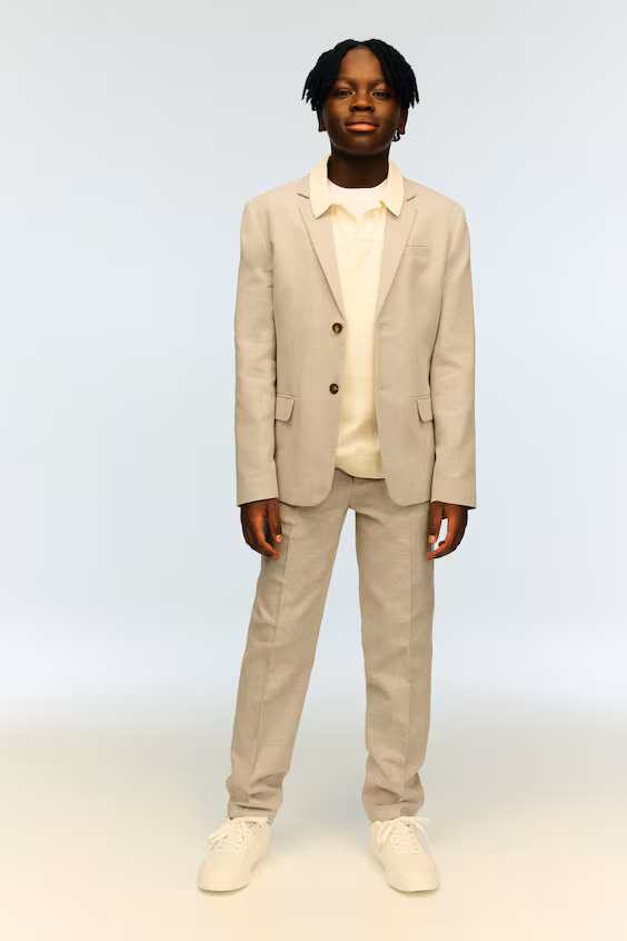 Пиджак из смесовой льняной ткани