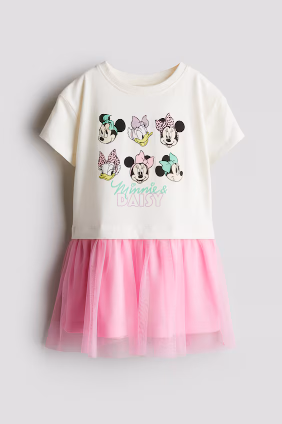 Платье из тюля с принтом