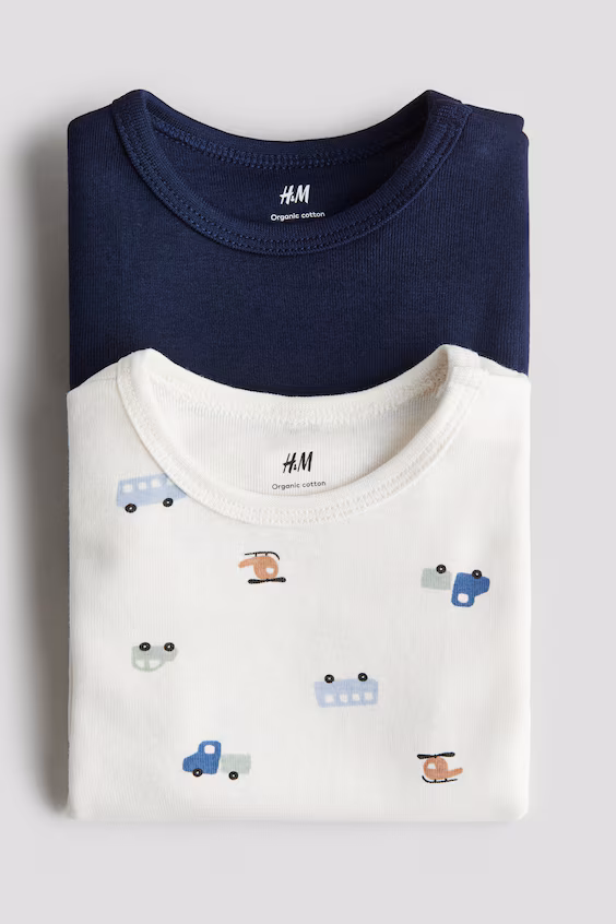 Набор из 2 комбинезонов с короткими рукавами