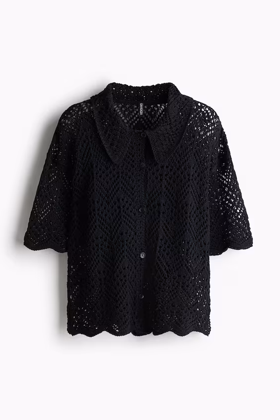 Футболка с короткими рукавами из мягкой вязаной ткани pointelle