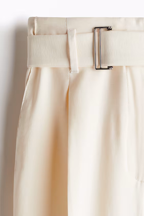 Широкие брюки с поясом