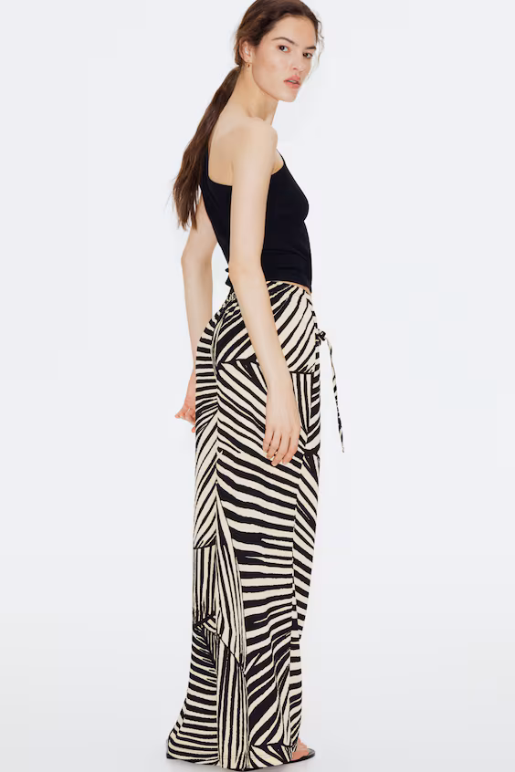 Широкие брюки на резинке