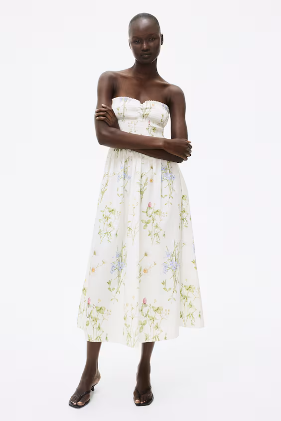 Платье с верхней частью в складках и смокинге