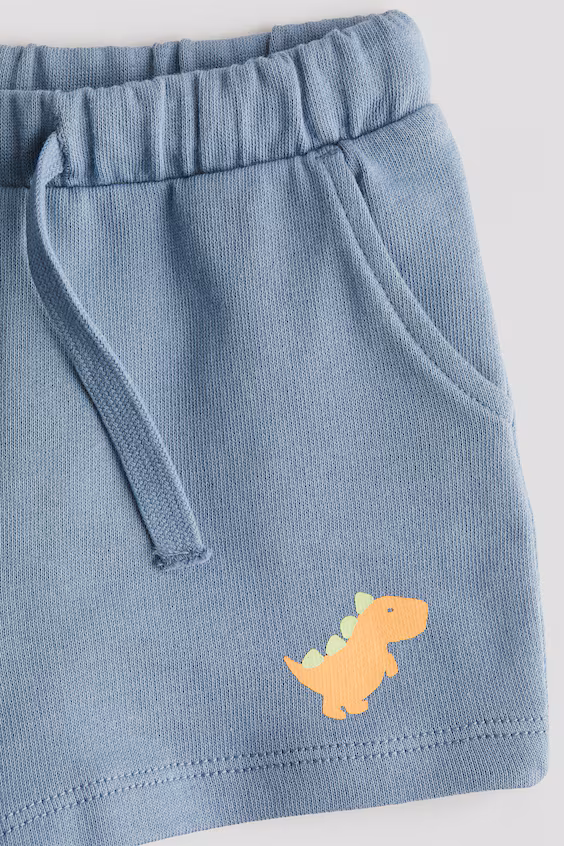 Шорты из флиса с принтом